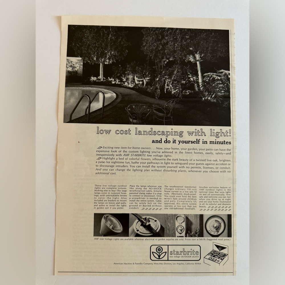 5/$20 Starbrite 1965 Advertisement  (Better Homes and Gardens Magazine print)
